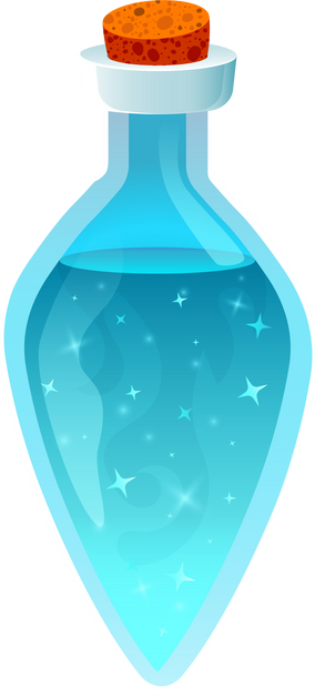 Bottle with Blue Potion